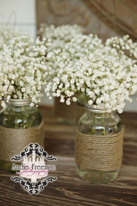 Rustic Wedding Ideas Chic Babies Breath Outdoor Wedding