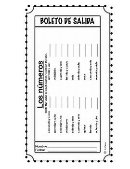 N/úmeros de salida 1-100