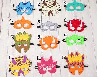 Funny Dinosaur Masks Kids Felt Mask Costume Birthday Party Favor Kids Gift