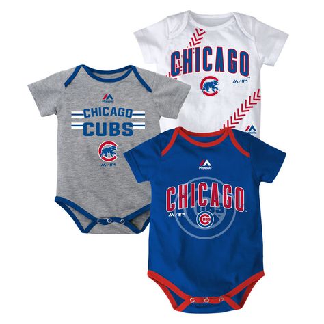 Chicago Cubs Toddler Crepper Set 3 Pc Home Run