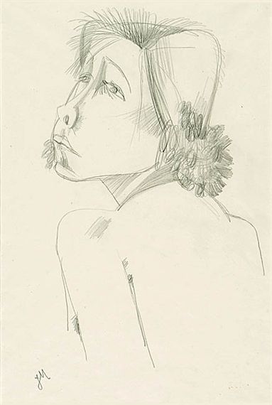 Jeanne Mammen Ruckenhalbakt Einer Frau Mit Locken 1932 Kunst