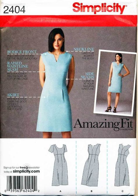 Simplicity 2404 Misses/'//Miss Petite Dress With Variations /& Cup Sewing Pattern