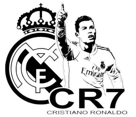 CRISTIANO RONALDO Soccer Player Real Madrid Coloring Page in 2020