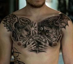 Pin On Good And Evil Tattoo