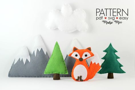Download Woodland Fox Baby Mobile Pattern | Woodland Nursery Crib ...