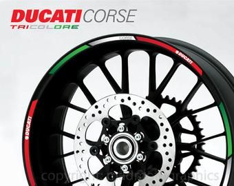 Wheel Stickers for Ducati 1098 Corse Rim Tape Motorcycle Decals Graphics 17" Wheel Stickers for Ducati 1098 Corse Rim Tape Motorcycle Decals Graphics 17"