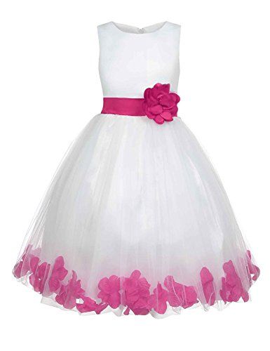 Petals Baby Flower Girls Dress Princess Pageant Wedding Birthday Party Formal