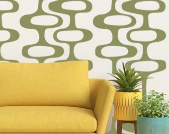 Retro Wall Decal Mid Century Decal Mid Century Wall Decor Palm Springs Retro Wall Decal Mid Century Decal Mid Century Wall Decor Palm Springs