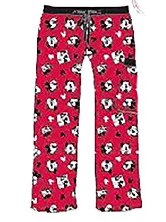 Disney Mickey Mouse Womens Pajama Pant with Classic Mickey Print Red White Disney Mickey Mouse Womens Pajama Pant with Classic Mickey Print Red White