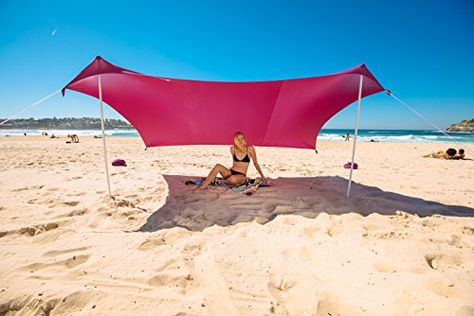 ZiggyShade Family Beach Sunshade – Lightweight Sun Shade Tent with Sandbag Anchors & 4 Free Pegs | UPF50+ UV Quality Lycra Fabric | Large & Portable | ZiggyShade Family Beach Sunshade – Lightweight Sun Shade Tent with Sandbag Anchors & 4 Free Pegs | UPF50+ UV Quality Lycra Fabric | Large & Portable |