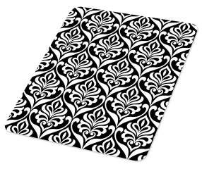 Just Home Black White Neema Damask Chair Mat Big Lots Mats Printed Stylish Chairs Chair Mats, Big Lots Desk Chair Mat