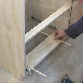 How To Measure And Mount Ball Bearing Drawer Sliders Or Runners Add Spacers Cabinetry Diy Drawer Slides Diy Diy Cabinets