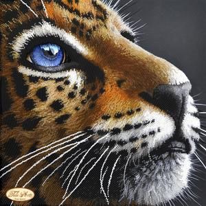 Funny kitten Bead Embroidery kit Needlework Animal Beadwork Hand embroidery Stitching decor Beading pattern Cat Embroidery beads