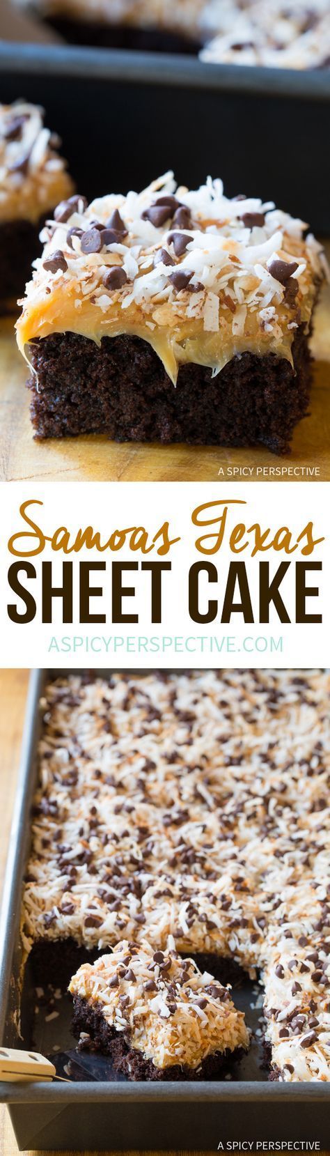 samoa sheet cake