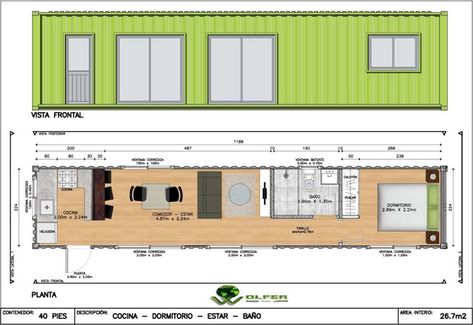 plan appartement container