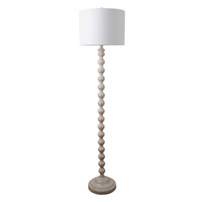 At Home 59in White Turned Floor Lamp 10 0 L X 59 H W Resin Flooring Resin Floor Lamp Flooring, Broyhill Floor Lamp