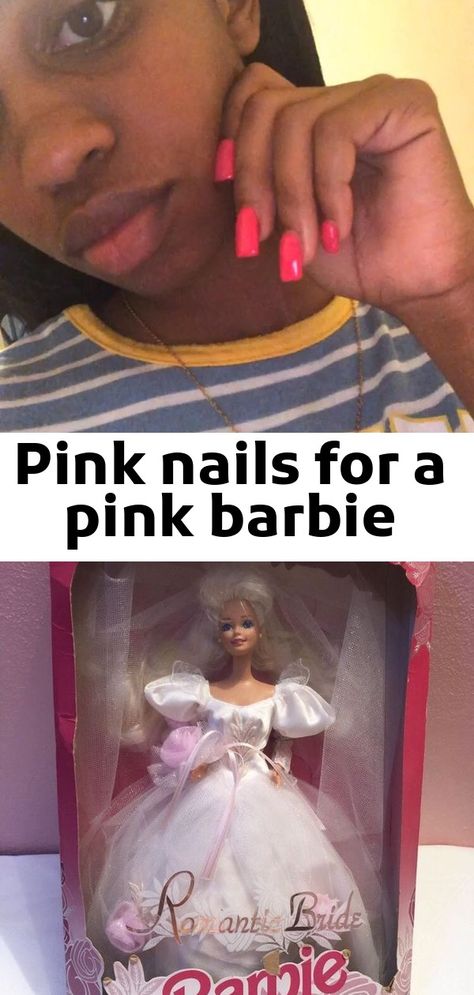 Pink nails for a pink barbie Pink nails for a pink barbie