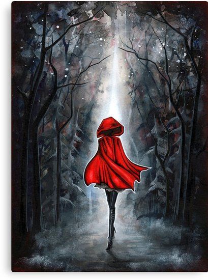 Lienzo Caperucita Roja De Annya Kai Red Riding Hood Art Dark Fantasy Art Beautiful Art