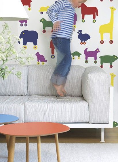 Streifen für das Kinderzimmer in frischem Grün Marimekko Tapete - das moderne kinderzimmer Streifen für das Kinderzimmer in frischem Grün Marimekko Tapete - das moderne kinderzimmer