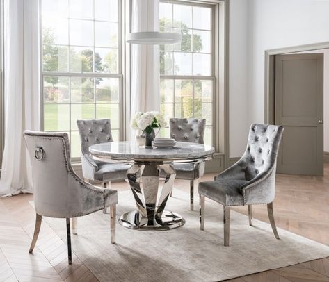 Pavilion Chic Dining Table Arturo In Grey Marble Pavilion Broadway Round Dining Table Sets Chrome Dining Table Round Marble Dining Table