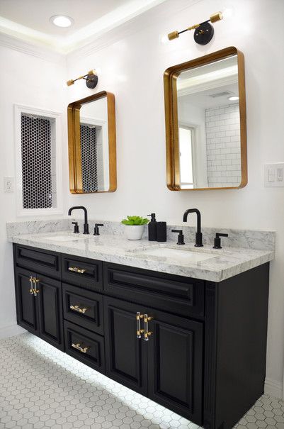 Bathrooms Me Design Group Bathroom Interior Remodel Bathrooms Remodel, Black And Gold Bathroom Vanity Light Fixture