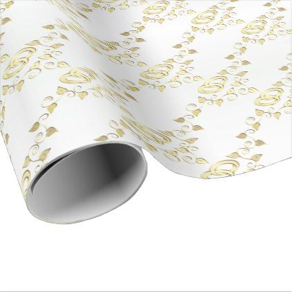 Elegant Gold Wedding Rings On White Satin Wrapping Paper Zazzle