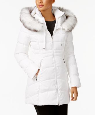 Laundry By Shelli Segal Faux Fur Trim Hooded Puffer Coat Reviews Coats Jackets Women Macy S Jacket Hood Down Laundry By Shelli Segal Faux Fur Trim, Laundry Faux Fur Lined Coat Plus Size White