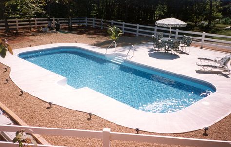 Inground Swimming Pool Rectangle 4ft Radius Concrete Deck 01 Inground Swimming Pool Rectangle 4ft