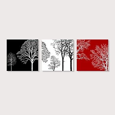 79 19 Print Stretched Canvas Prints Landscape Photographic Modern Three Panels Art Prints Tree Painting Canvas Three Canvas Painting Stretched Canvas Prints