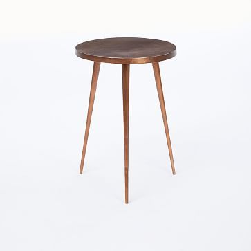 Cast Tripod Side Table Copper Rustic Cast Tripod Side Table Copper