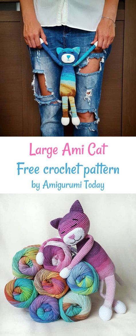 Large Ami Cat Crochet Pattern Crochet Patterns Amigurumi