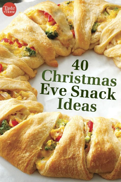 These easy snacks are perfect for Christmas Eve celebrations. From festive dips to holiday-inspired deviled eggs, there's something for everyone. Christmas Eve Appetizers, Christmas Eve Dinner, Christmas Parties, Christmas Treats, Christmas Desserts, Chirstmas Decor, Holiday Foods, Holiday Treats, Christmas Snowman