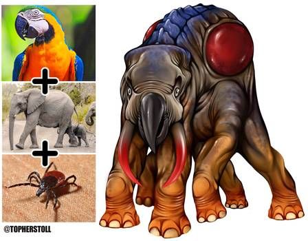 creature design combo bear rhino shark by christopher stoll on deviantart creature design monster concept art mythical creatures art