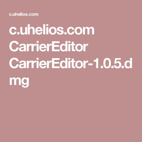 carriereditor carriereditor