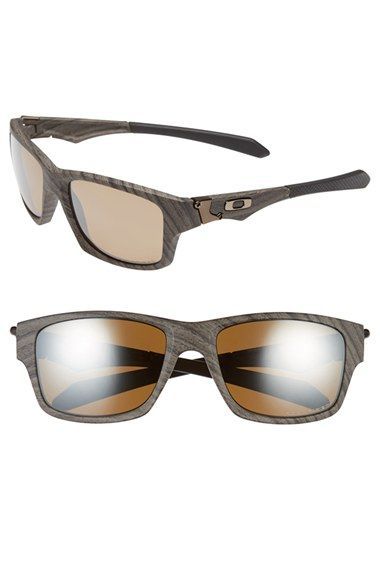 oakley mens woodgrain jupiter polarized sunglasses