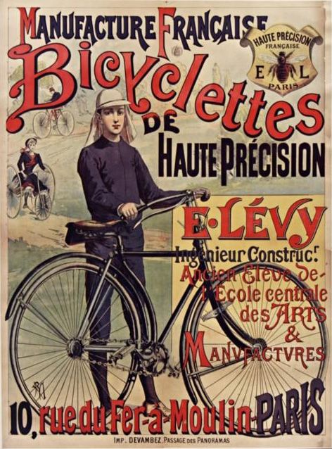 POSTER FASHION COUPLE RIDING METEOR BICYCLE BIKE CYCLE VINTAGE REPRO FREE S//H
