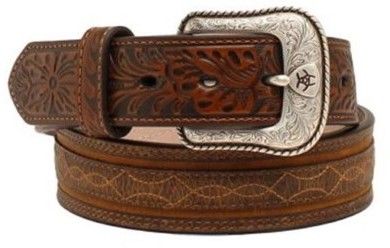 ARIAT NEW BROWN LEATHER BELT 34