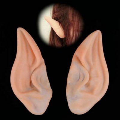 Adult Latex Elf Pixie Ears Fairy Alien Christmas Fancy Dress Cosplay Party Prop