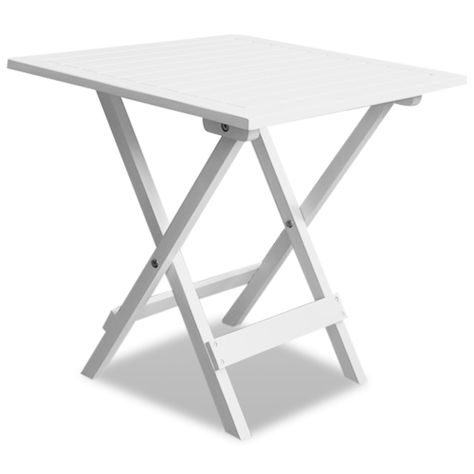 Outdoor Coffee Side Table Acacia Wood White Solid Wood Coffee