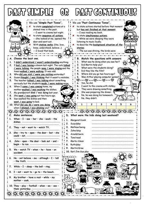 Past Simple Past Continuous Teaching English Grammar Learning English For Kids Simple Past Tense
