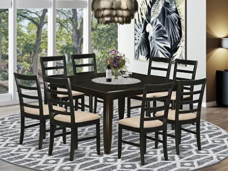 9 Pc Dining Room Set Square 54 34 Gathering Table And 8 Stools Pub Solid Wood Upholstered Chairs 9 Pc Dining Room Set Square 54 34, 54 Inch Square Glass Dining Table