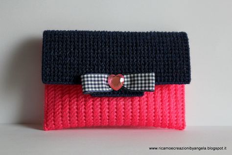 PORTAFOGLIO busta da donna Portamonete nel envelope busta design con bottone a pressione