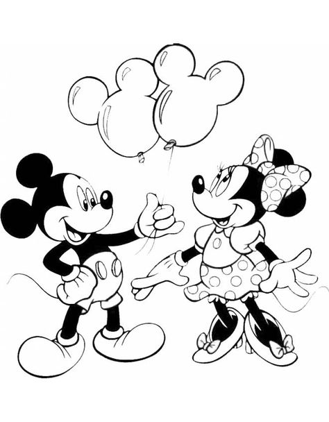 Disegno Di Topolino E Minnie Da Colorare Per Bambini Topolino