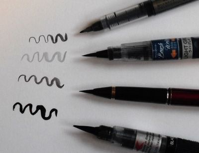 Kuretake Zig dibujante Pincel Pluma-Blanco