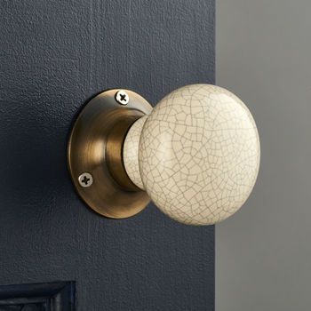 Classic Cream Porcelain Ceramic One Piece Cupboard Wardrobe Door Knobs