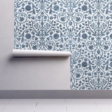 Chintz Floral Wallpaper Dutch Sitsen Marijntje By Etsy Vintage Style Wallpaper Floral Wallpaper Custom Wall Stickers