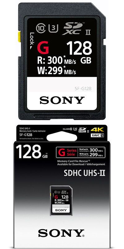 SF-G128//T1 Sony SF-G Series 128GB UHS-II SD Memory Card