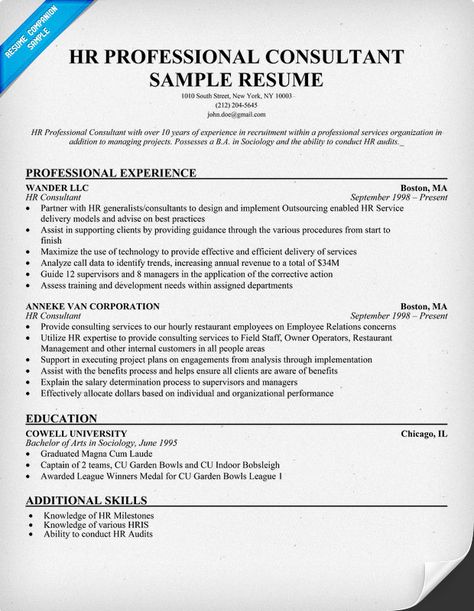 HR Professional Consultant Resume (resumecompanion) Resume - sample experienced hr professional consultant resume HR Professional Consultant Resume (resumecompanion) Resume - sample experienced hr professional consultant resume
