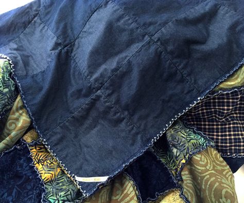 Batik rag quilt throw in navy blue Neck roll pillow cover navy yellow gold
