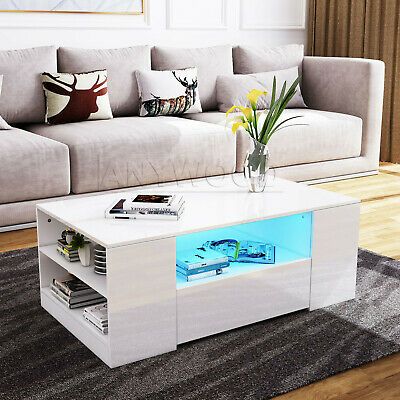 Pin On Comedores De Cristal Pin On Comedores De Cristal, White Gloss Coffee Table With Drawers